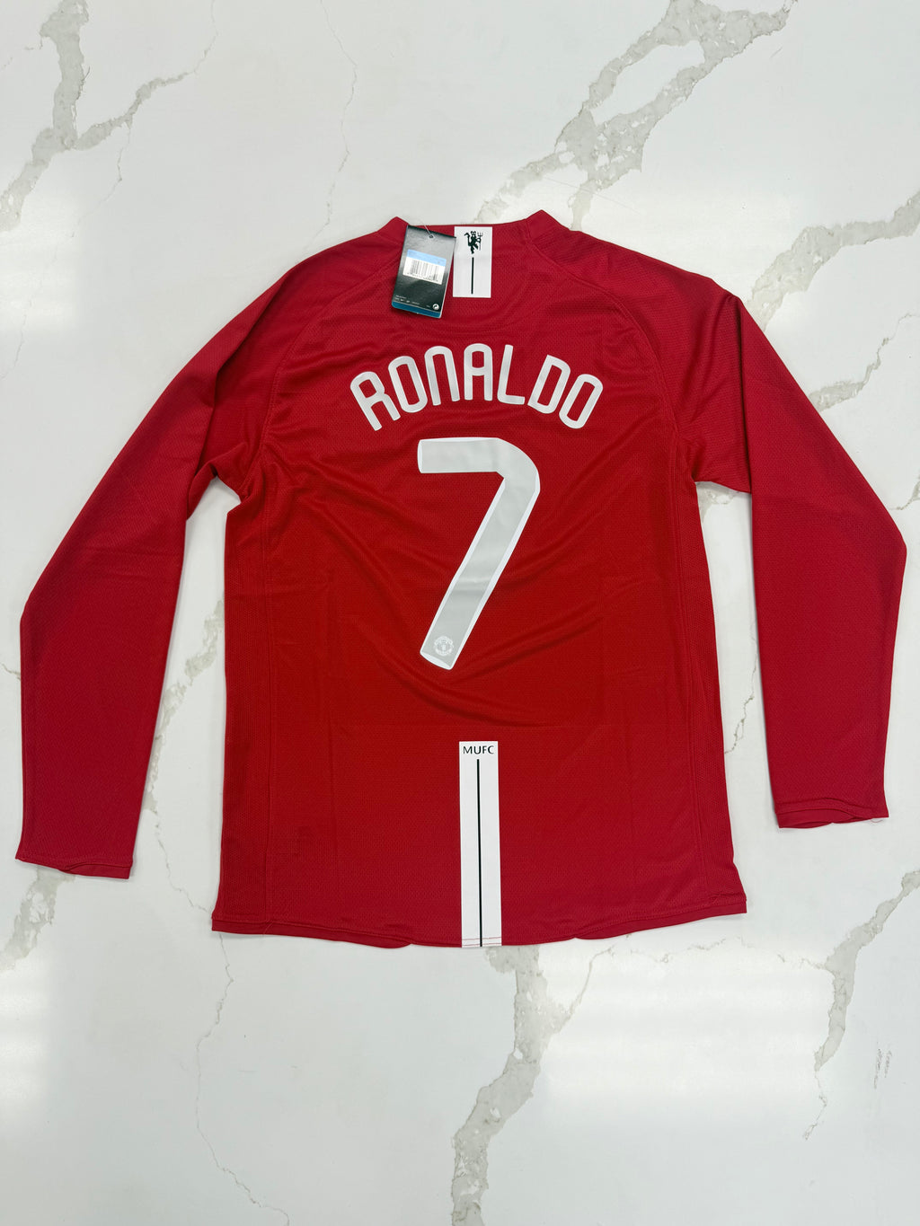 RONALDO 07-08 Manchester United Home Long sleeved Retro Fan version