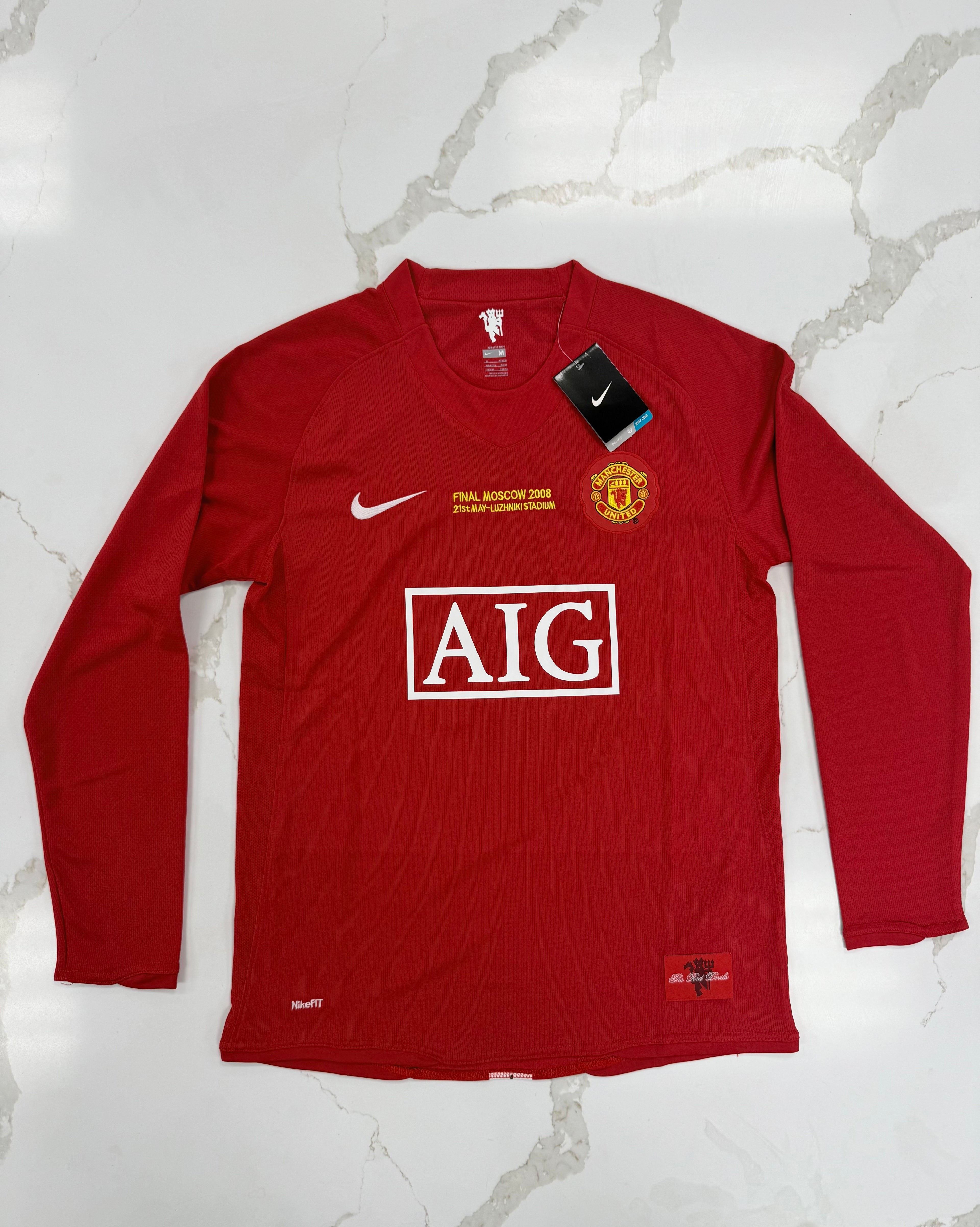 RONALDO 07-08 Manchester United Home Long sleeved Retro Fan version